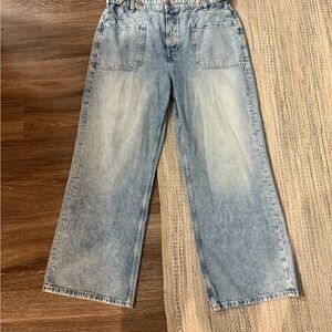 Free People Light Blue Palmer Cuffed Jeans